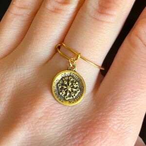 ALEX + ANI compass charm ring